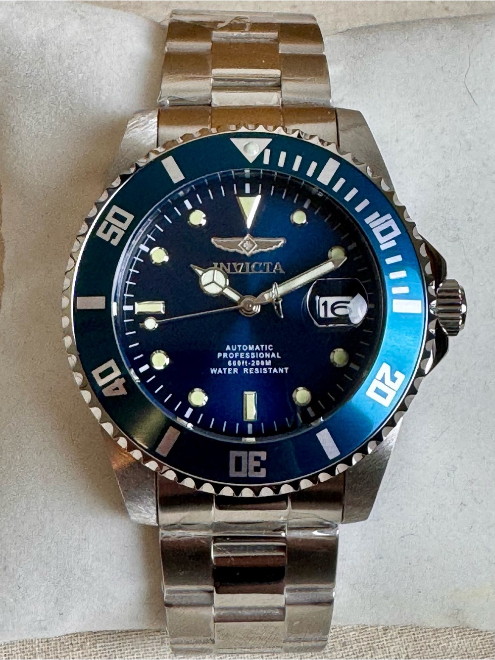 Invicta Automatic Pro Diver Blue Dial 44mm NH35A Dive Watch NWT